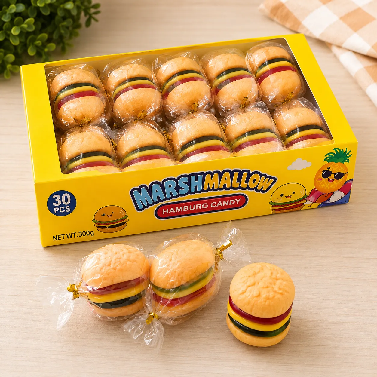 Marshmallow Hamburg Candy 10 ب 100